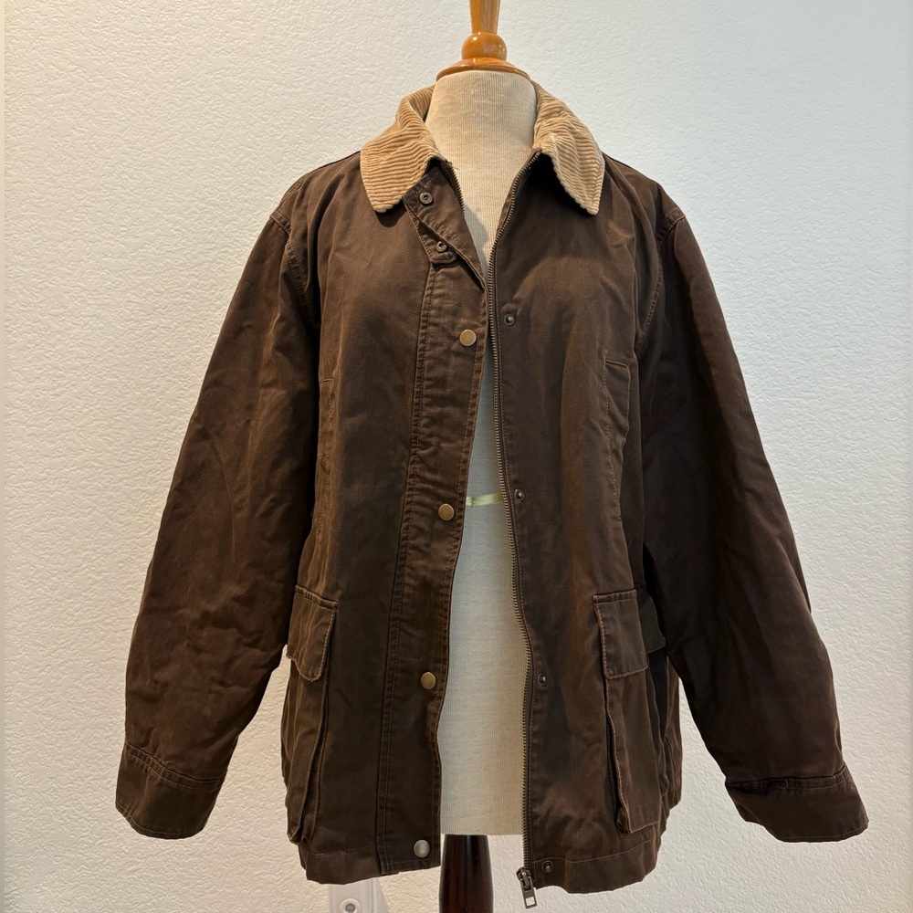 Zara Corduroy Collar Women's Barn Jacket